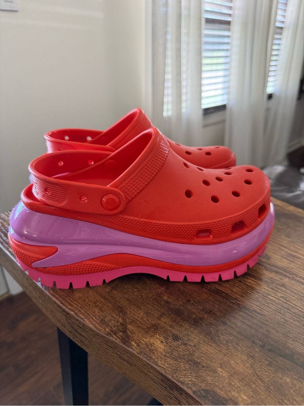 Mega Crush Platform Crocs Orange Pink Women’s 8 / Men’s 6 - Picture 5 of 9